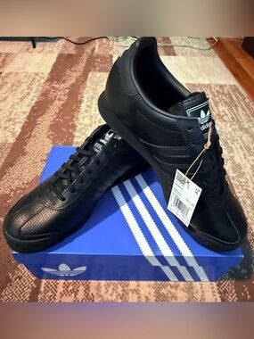 adidas Samoa Black Leather Sneakers
